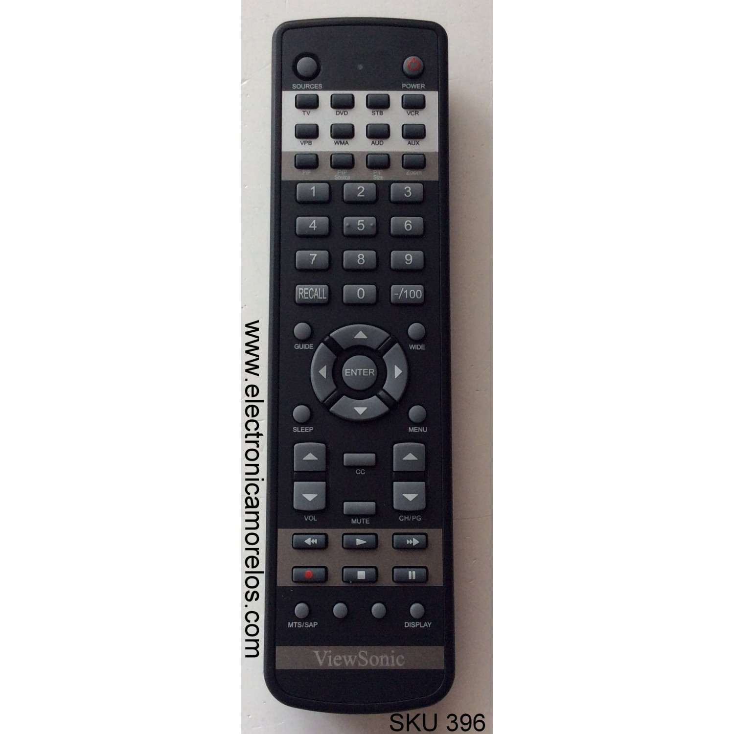 CONTROL REMOTO VIEWSONIC / UBRC-120 / N2652W / N3752W / N3751W / N3260W / N3252W / N3251W / N3250W / N2752W / N2751W / N4251W